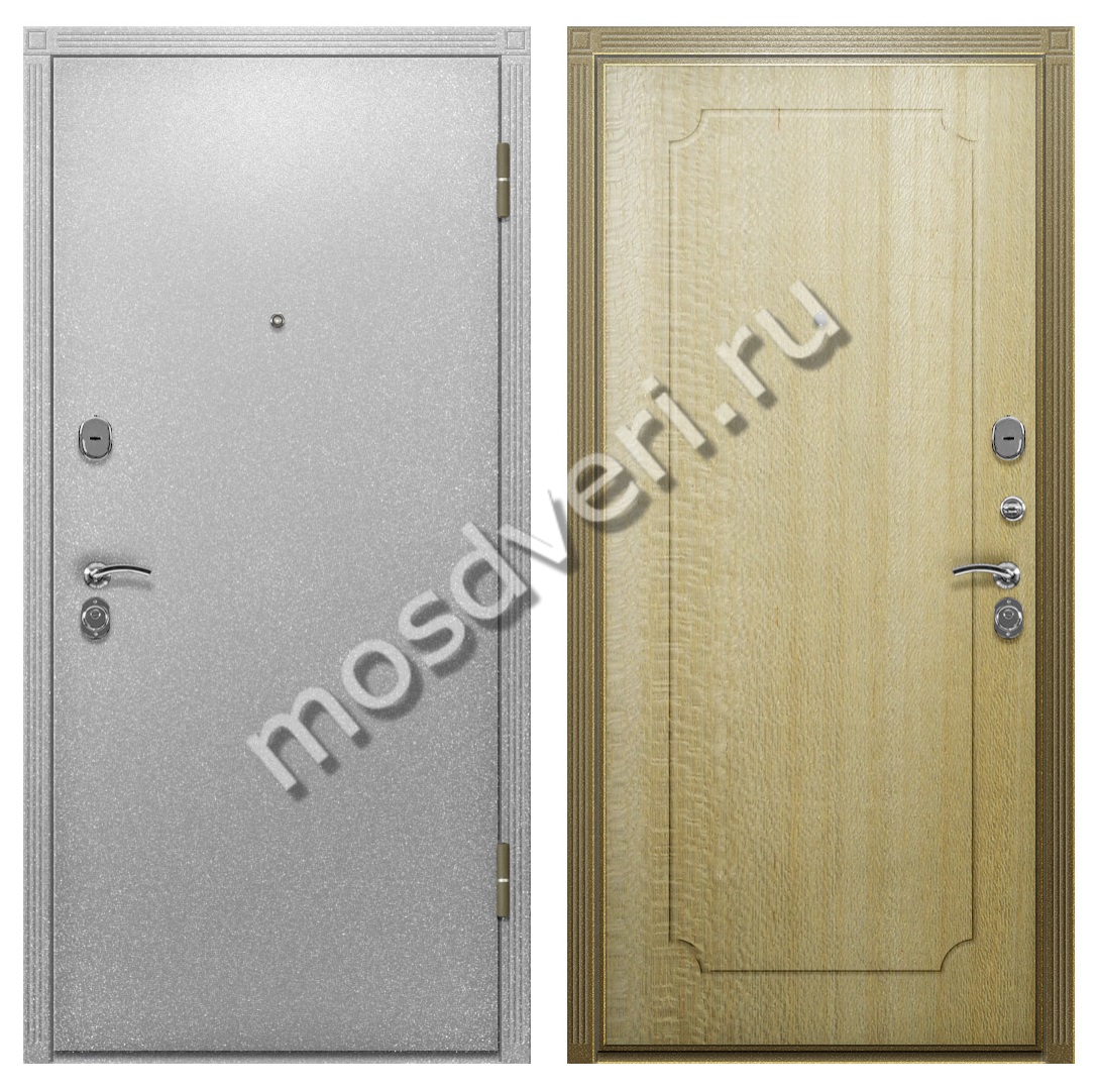 Порошковая уличная дверь с внутренней отделкой МДФ - купить от производителя Мосдвери Порошковая уличная дверь с внутренней отделкой МДФ