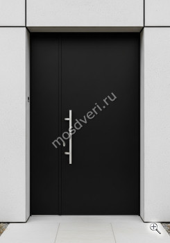 Широкая входная дверь металлическая черная - купить от производителя Мосдвери Широкая входная дверь металлическая черная